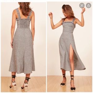 Reformation lavender front linen dress new no tag